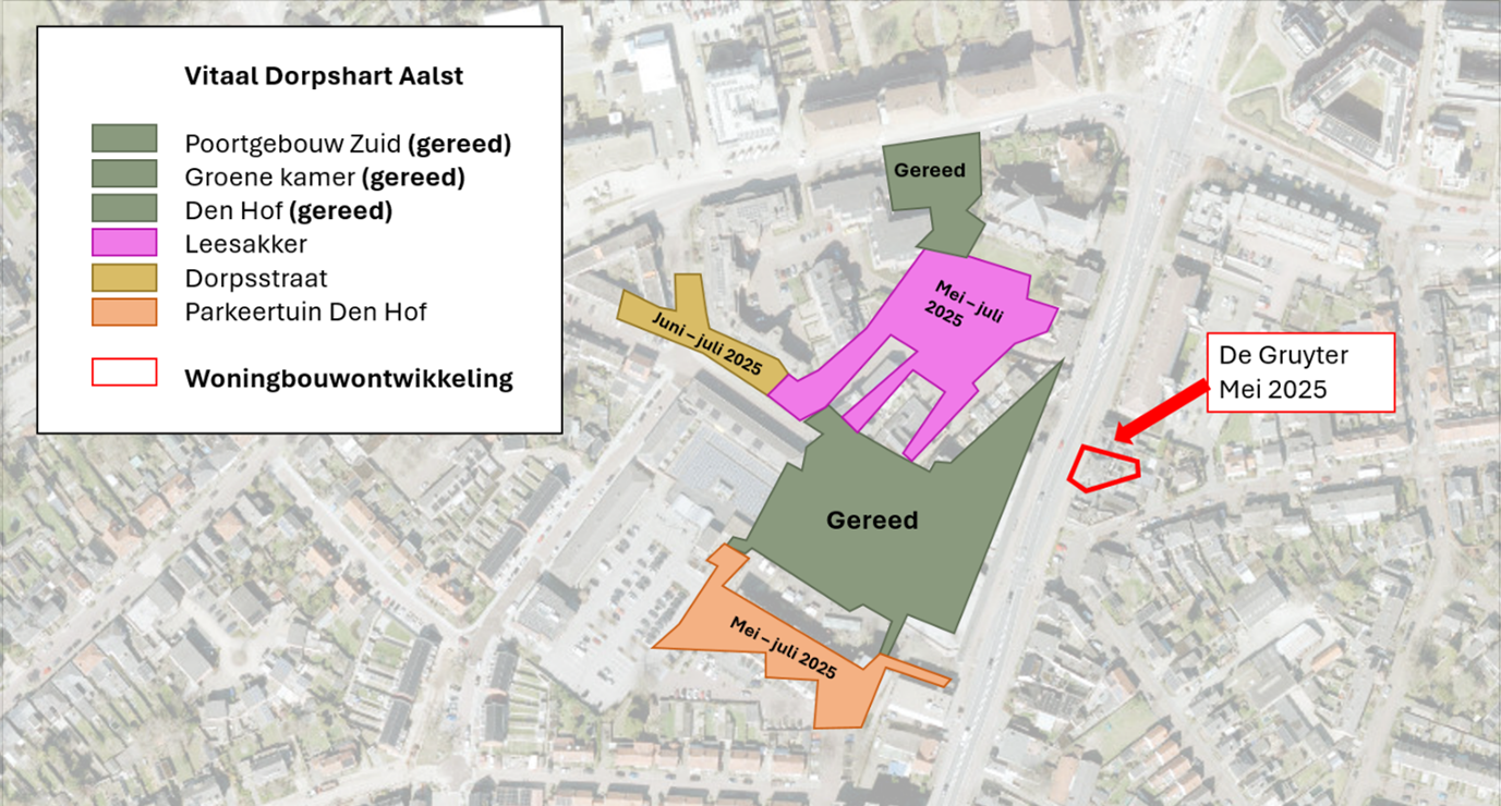 Kaart planning Dorpshart Aalst september 2025