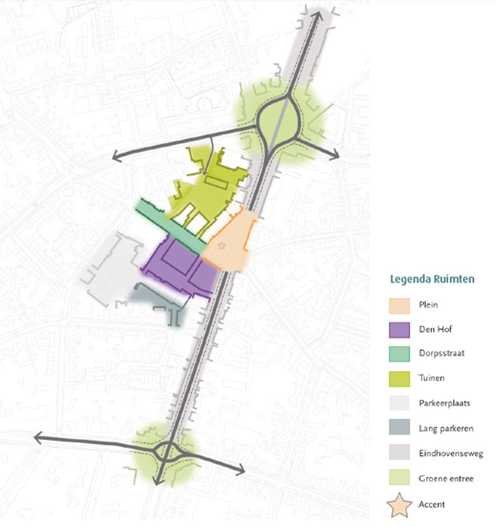 Impressie van de nieuwe openbare ruimte in het stadshart